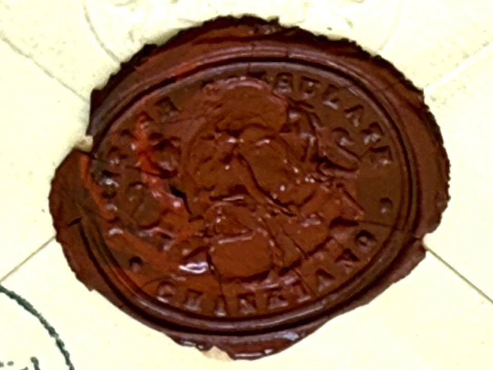 Cubierta de China 1906 al USS Villalobos Nanking con sello de cera de 2¢ Imperial Post Foto 4 de 4