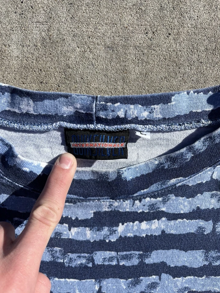 Vintage 80s Quicksilver Surf Skate All Over Print AOP Single Stitch TShirt L - Image 3 of 3