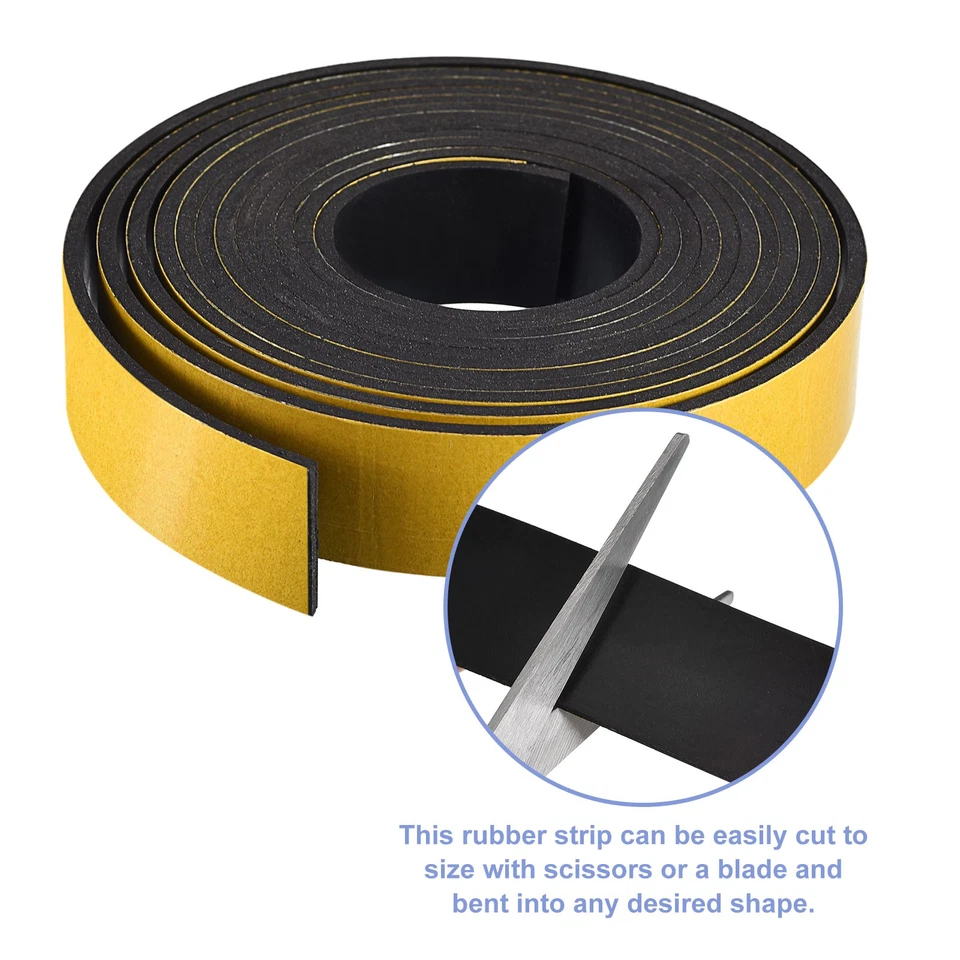 Adesivo Neoprene Gomma Strisce Foglio 1" Largox118" Lungox0,12" Spessa 1pz - Immagine 4 di 4