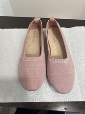 Danskin Luxe knit ballet flats in a light pink color.