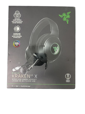 Razer Kraken V3 X Wired Gaming Headset for PC USB Open Box See Description 