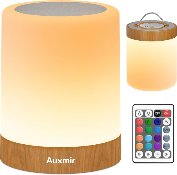 Auxmir Nachttischlampe Nachtlicht Kinder 3000Mah, Stilllicht Touch Dimmbar 5 Mod-image
