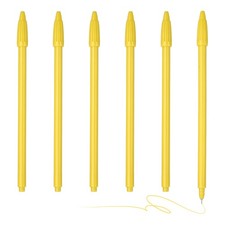 6Pcs Colored Gel Ink Pens, 0.5mm Yellow Gel Ink Ballpoint Pens, Yellow