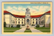 Ft. Benning, GA-Georgia, Infantry School Building Vintage Souvenir Postcard