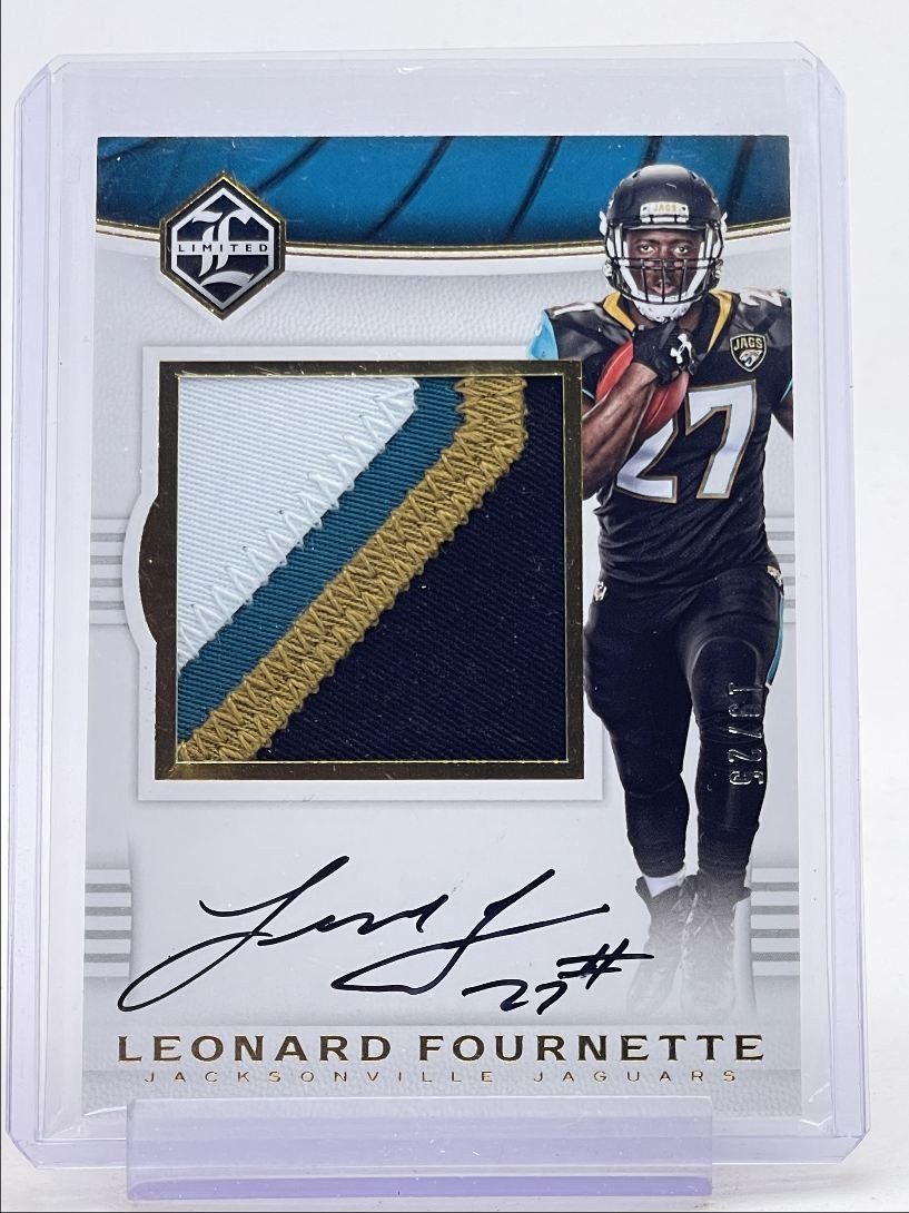 Leonard Fournette Panini Limited #129 Patch Autograph-Variation
