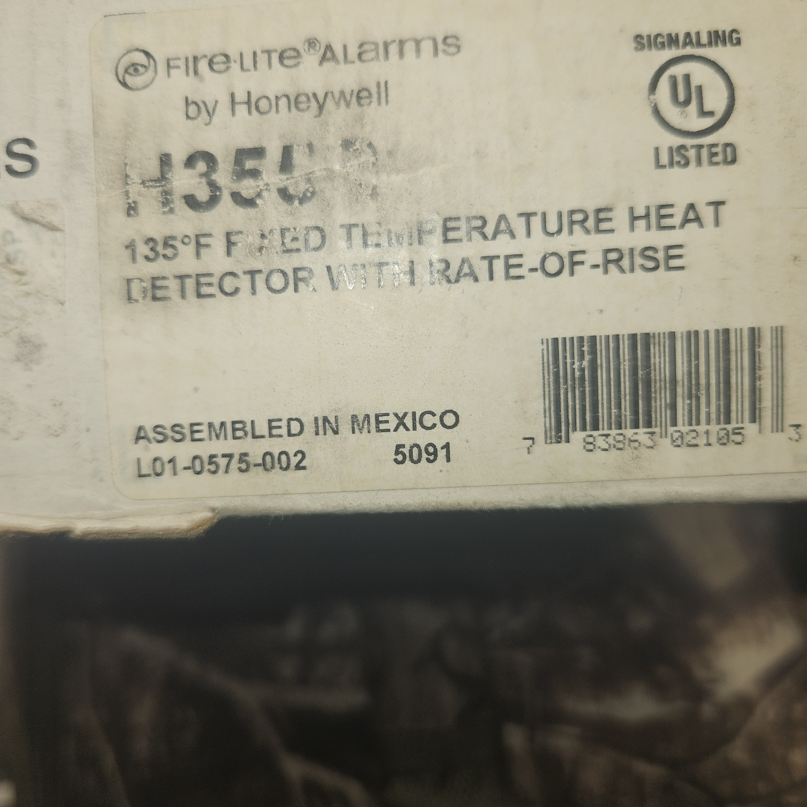 Honeywell Fire-Lite H-355R Remote Smoke Fire Alarm Detector