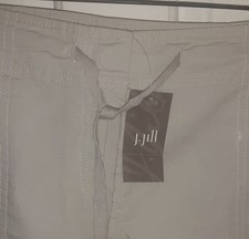 NWT JJILL PUMICE SHORTS 10P 97 COTTON 3 SPANDEX ZIPPER W/TIE