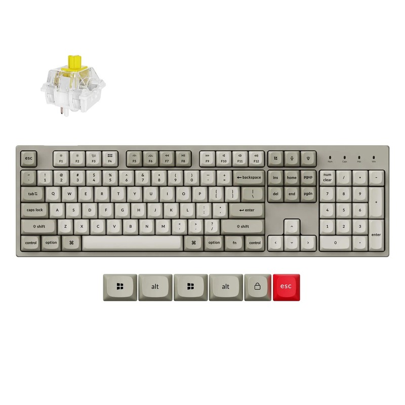 Keychron C2 Pro 8K QMK Wired Mechanical Keyboard Hot-Swappable PBT Full Size