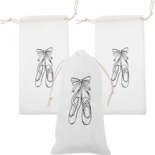 3 Pcs Pointe Shoe Bag Dance Shoe Bags Shoe Storage Ballet Dance Shoes Bag Dra...