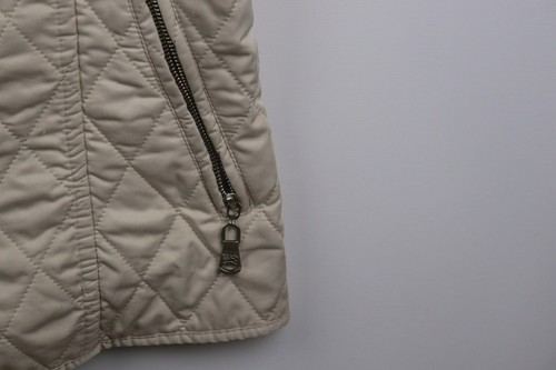 Burberry London Tan Mock Neck Sleeveless Pockets Full Zip Quilted Vest Size 4XL - Picture 4 of 15