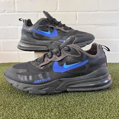 Nike Air Max 270 React Just Do It Shoes Sneakers Mens Size 13 Black Blue Gym