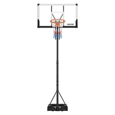 VEVOR Portable Basketball Stand, 5.25 to 10 ft Height Adjustment Basketball Hoop