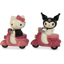 Ceramic Hello Kitty And Kuromi Salt and Pepper Shaker Scooter