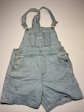 LEVI STRAUSS LIGHT WASH OVERALL SHORTS WITH POCKETS SZS CEB 1011