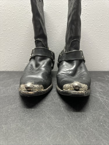 Texas All American Black Dingo Boots Eagle Harness Tips Mens Cowboy Unknown Size - Picture 4 of 23