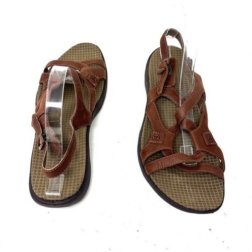 NEW Merrell Brown Leather Sandals Women's Size 11 - Picture 4 of 7