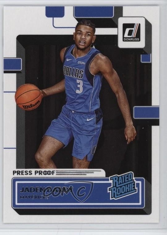 2022-23 Panini Donruss Rated Silver Press Proof Jaden Hardy #235 Rookie RC 12v1