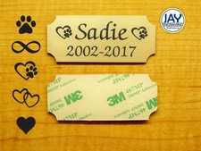 Large 2x4-inch Custom Engraved Silver or Gold Pet Name Memorial Urn Plaque Plate