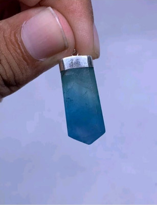 100% Natural Gemstone Blue Fluorite Pendant 925 Sterling Silver Pendant