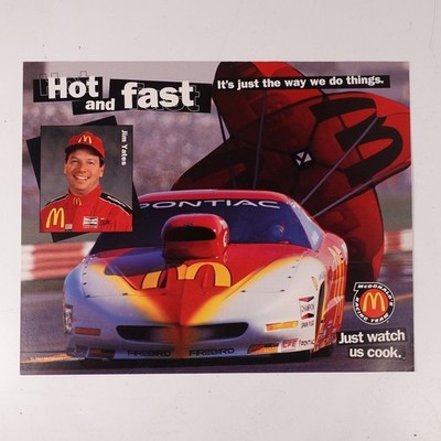 Jim Yates McDonald's NHRA Drag Racing Hero Card 1997 Pontiac Firebird