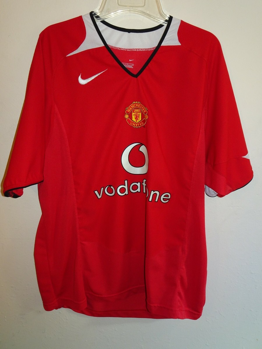 02's NIKE × MANCHESTER UNITED LS Game SH Vintage Nike Manchester United 2004-05 Home Kit Jersey Sz L