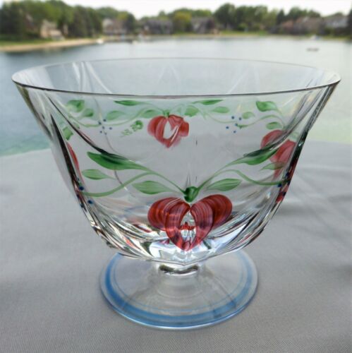 VTG ORREFORS MAJA FOOTED BOWL 2448/32, 4” x 4 ½” SIGNED, EVA ENGLUND, SWEDEN NEW - Picture 4 of 12