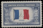 1943, Usa Country Flags Issue, France 5C, Pse Cert. Superb 98, Nh, Sc. #915