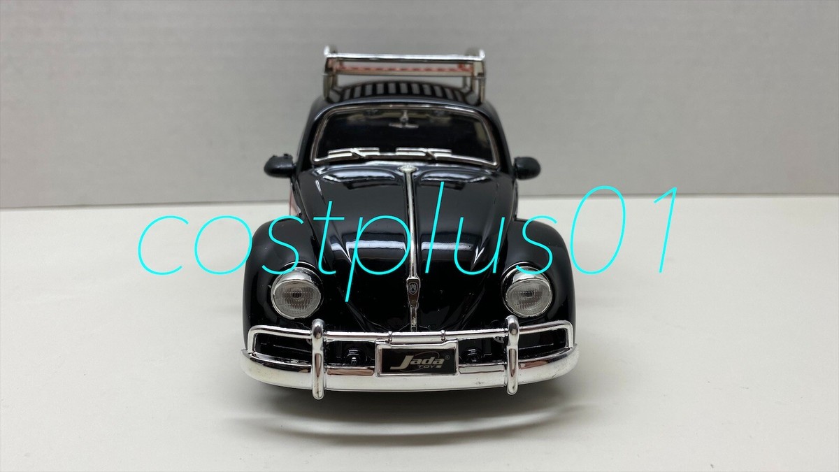 JADA DUB CITY 1959 VW BEETLE 1:24 BLACK WITH BLACK 2T WITH RACK