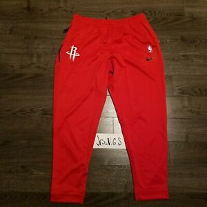 Houston Rockets Nike Nba Warm Up Sweatpants Red Basketball Pants Fleece Mens 2xl Ebay