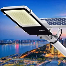 Commercial Solar Street Flood Light LED Lamp Outdoor Area Dusk-To-Dawn Wall Lamp