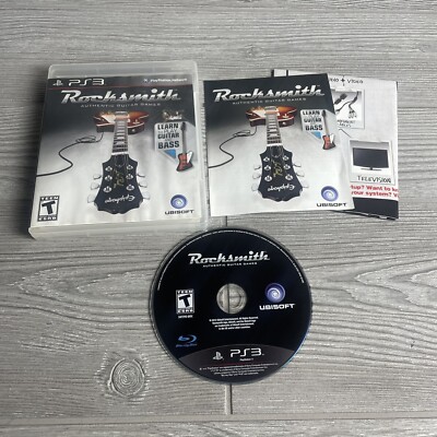 Rocksmith Playstation 3 PS3 Game Clean Disc (Guitar Cable Not Included)