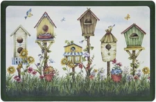 ANTI-FATIGUE NON SLIP FLOOR MAT(18" x 30") PVC, BIRDHOUSES & SUNFLOWERS by Achim