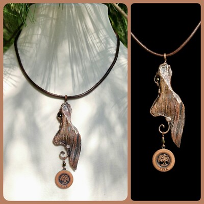Electroformed Jewelry, Copper, drifted Wood, necklace, artisan, tree of life,