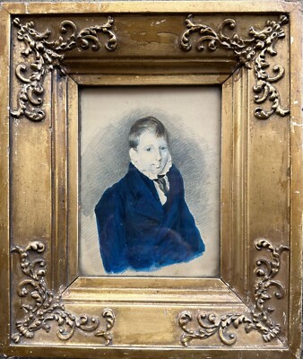 English School, 19th Century :  Portrait of a J.E. Fordham, watercolour