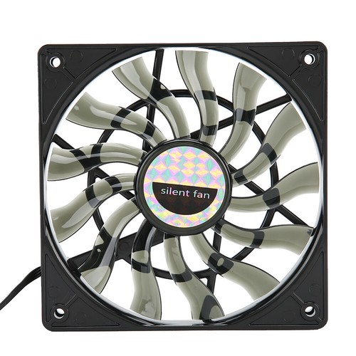 12V 4PIN Cooling Fan Silent CPU Cooler Chassis Radiator 120x120x15mm for Desktop - Afbeelding 11 van 12