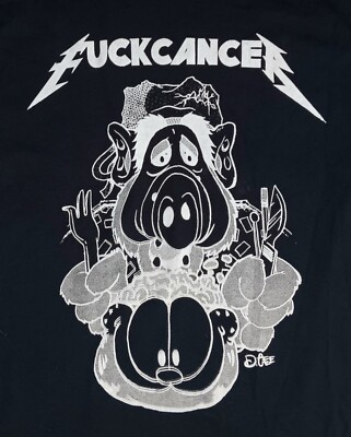 ALF F*@K Cancer Metallica Font t-shirt NEW rock concert guitar heavy metal l