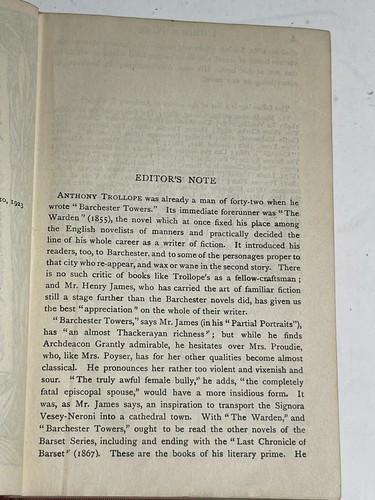Barchester Towers - Anthony Trollope - Early Edition J.M. Dent & Sons 1929 - Picture 7 of 12