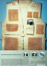 publicité Advertising 0421 2002 Sony appareil photo  go create optiqu Carl Zeiss