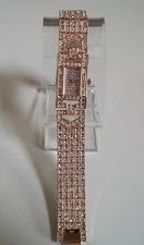 Women's rhinestone rose gold finish fashion casual party wear watch
