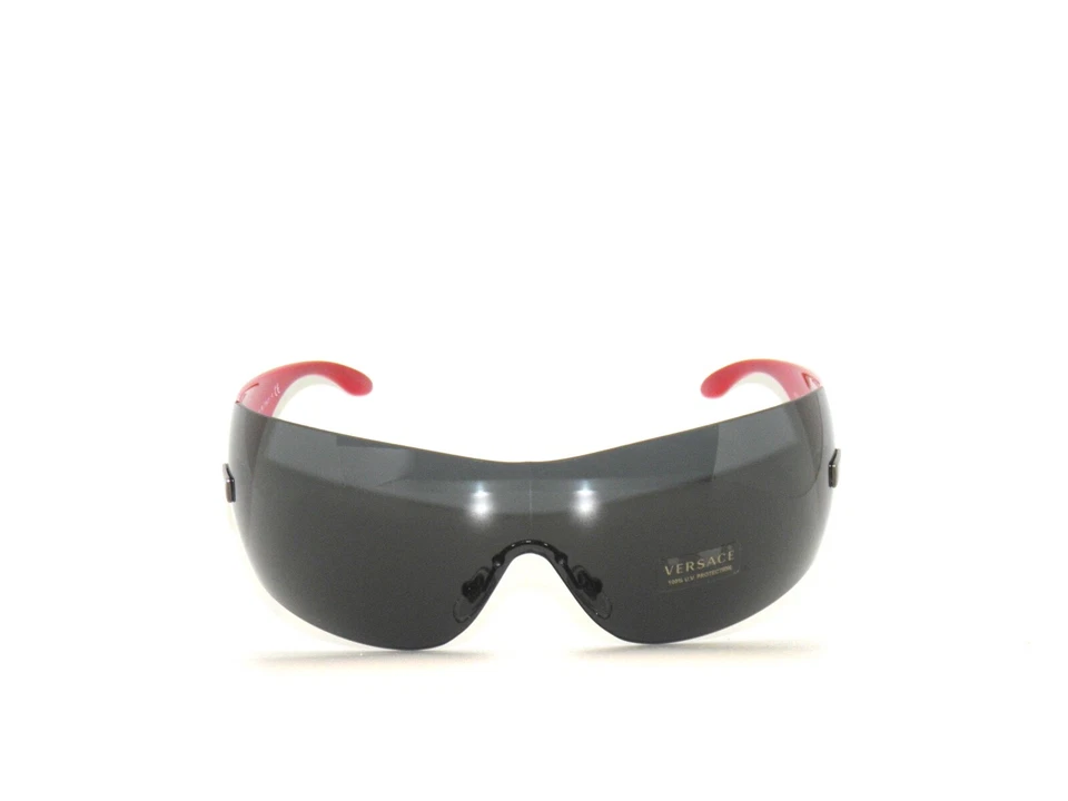 Óculos de sol Versace 2054 100187 preto vermelho cinza escudo - Imagem 2 de 4