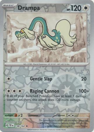 DRAMPA 138/162 TEMPORAL FORCES POKEMON (REVERSE HOLO, NM)