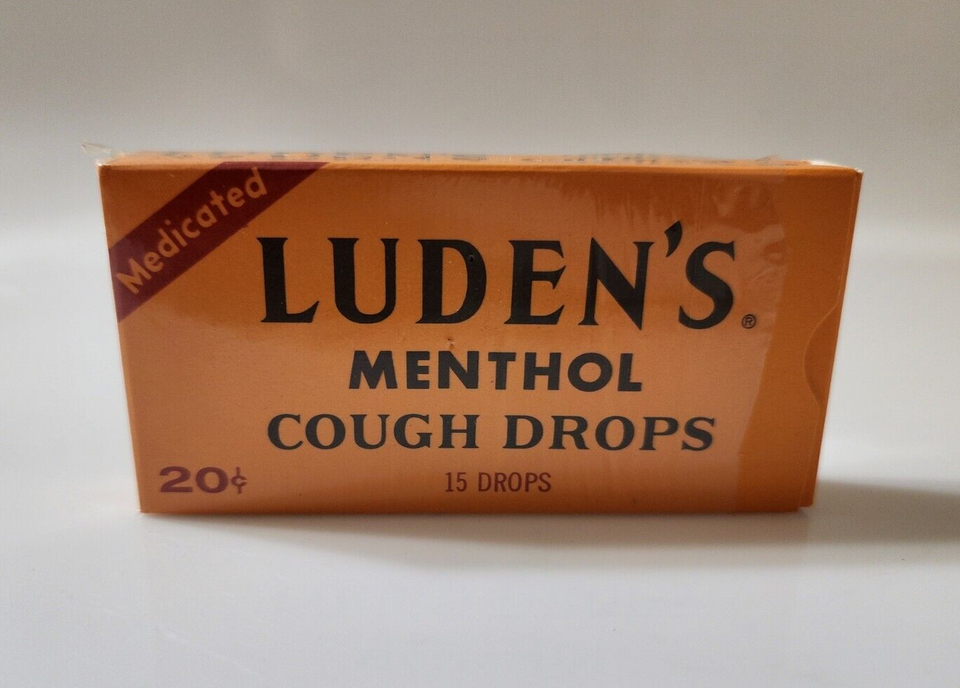 Vintage Luden's Cough Drop Box Menthol Medicated Drops 1970s? 20 cents