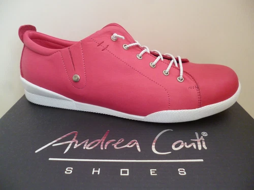 Andrea Conti Women's Shoes Slipper Sneakers Trainers Low Leather Pink Magenta