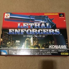 Super Nintendo Soft Lethal Enforcers with Gun set MODEL 510 Japan KONAMI Nintend