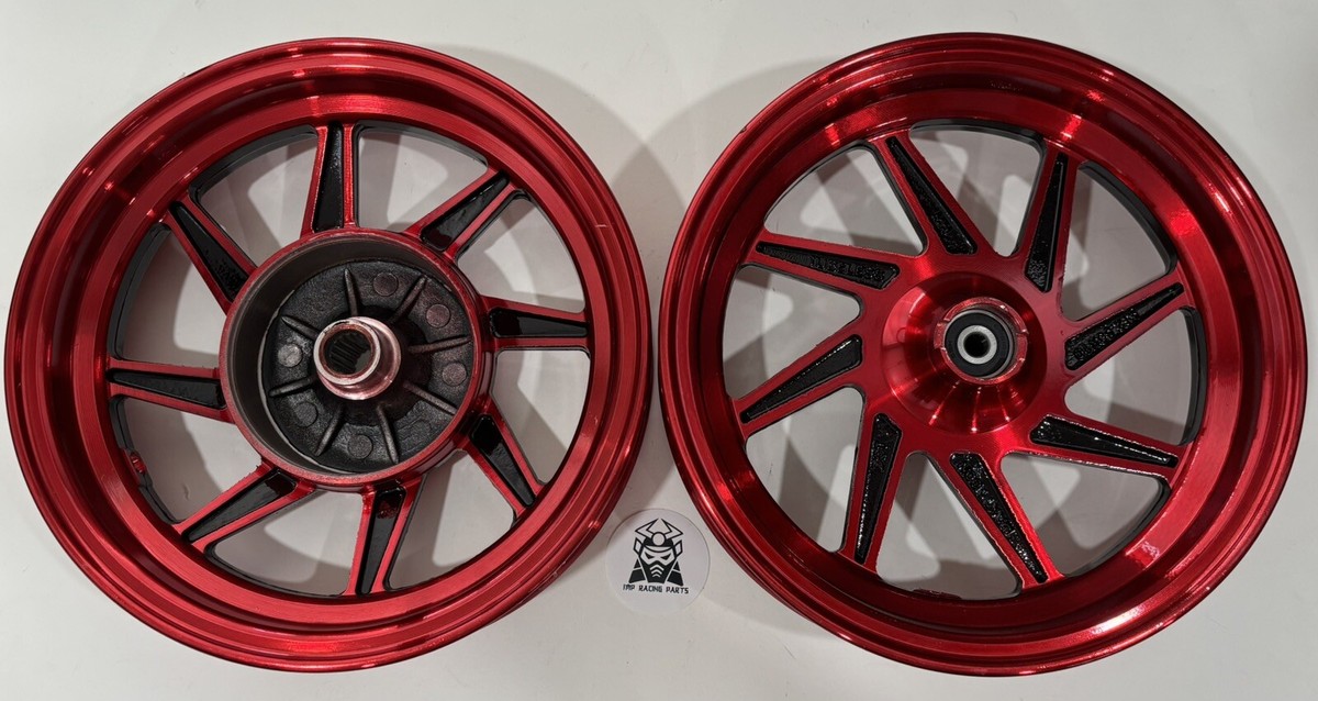 YAMAHA JOG ALUMINUM DISK WHEELS RIM SCOOTER RED (USA SELLER) | eBay
