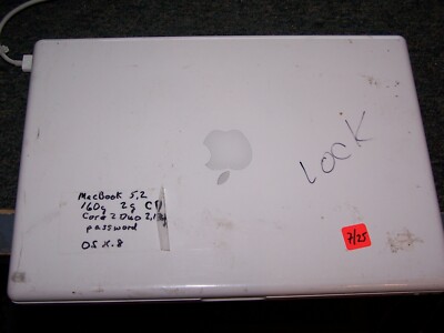 Apple MacBook A1181 13 inch Laptop 2GHZ Intel Core Duo, 160GB HD