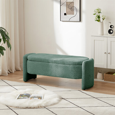 47.24'' Footrest Storage Ottoman Bench Upholstered Bench with Storage