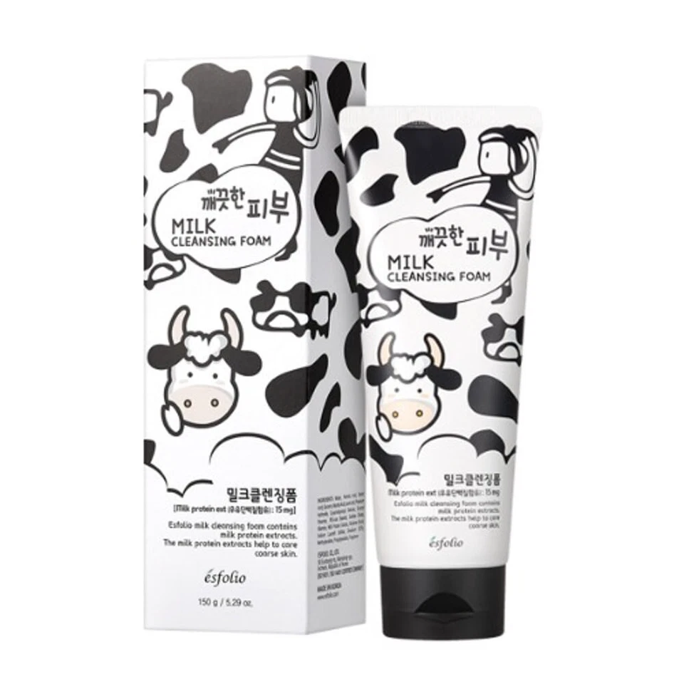 Esfolio Milk Cleansing Foam 150g Brand New - Korean skincare