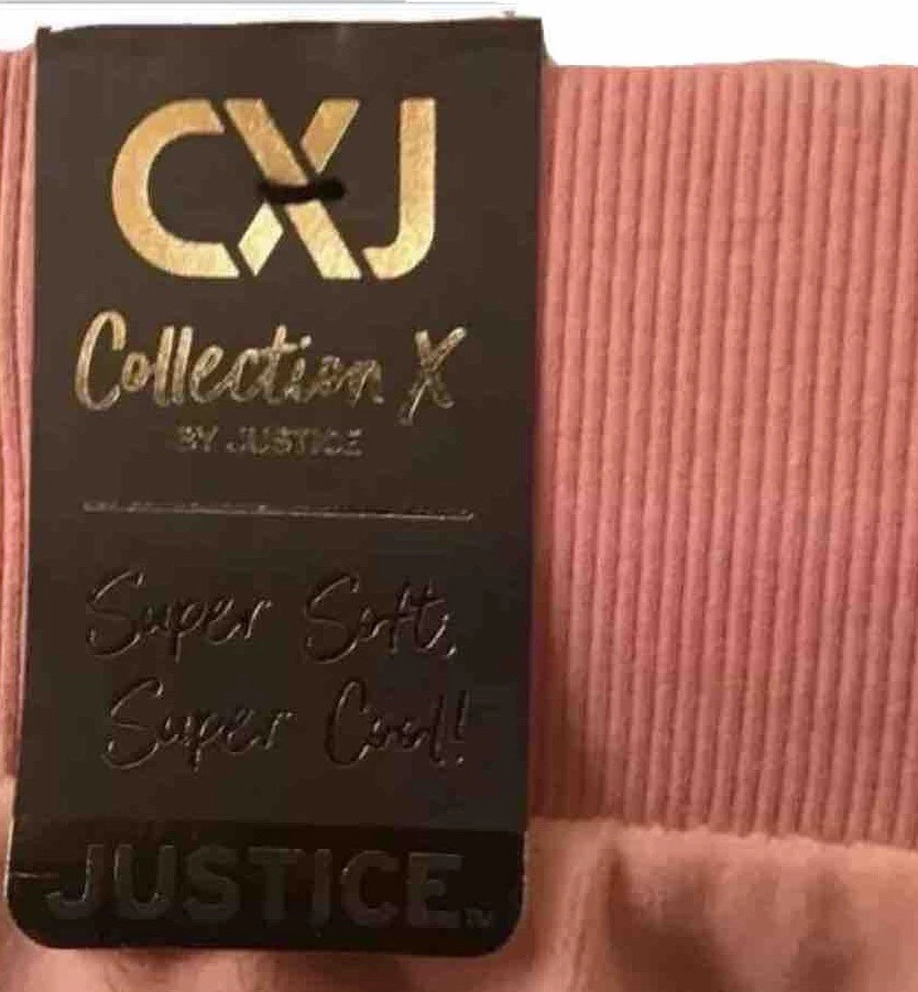 Justice Girls Joggers Rosa Talla 14 Terciopelo Suave Cordón Cintura Bolsillos con Cremallera Foto 4 de 4