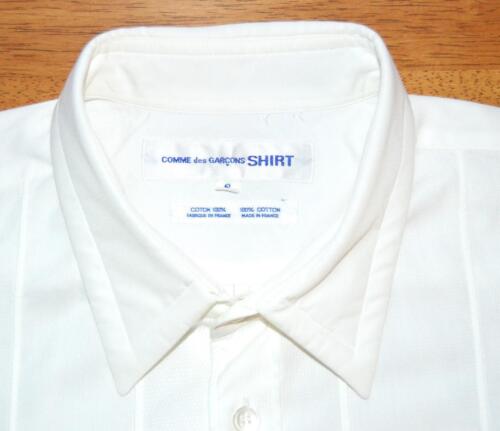 Comme des Garcons SHIRT france S solid white patchwork long sleeve shirt b2j2 - Afbeelding 1 van 8